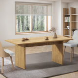 Oikiture 180cm Dining Table Rectangular Timber Natural