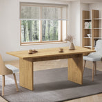 Oikiture 180cm Dining Table Rectangular Timber Natural