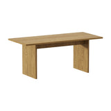 Oikiture 180cm Dining Table Rectangular Timber Natural