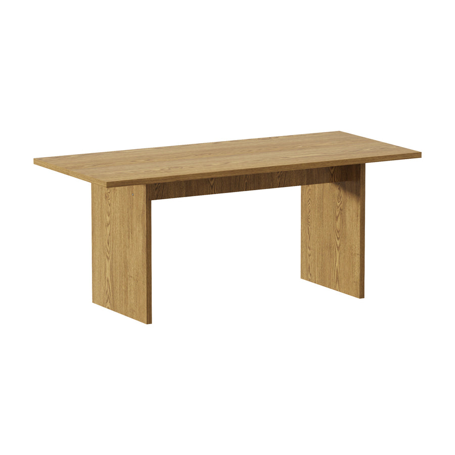 Oikiture 180cm Dining Table Rectangular Timber Natural