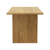 Oikiture 180cm Dining Table Rectangular Timber Natural - Close-Up Angle