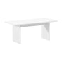 Oikiture 180cm Dining Table Rectangular Timber White
