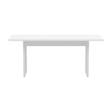 Oikiture 180cm Dining Table Rectangular Timber White