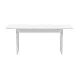 Oikiture 180cm Dining Table Rectangular Timber White - Close-Up Angle