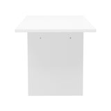 Oikiture 180cm Dining Table Rectangular Timber White - Front View