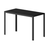 Oikiture 120cm Rectangular Dining Table with Metal Leg Black - Top-Down View