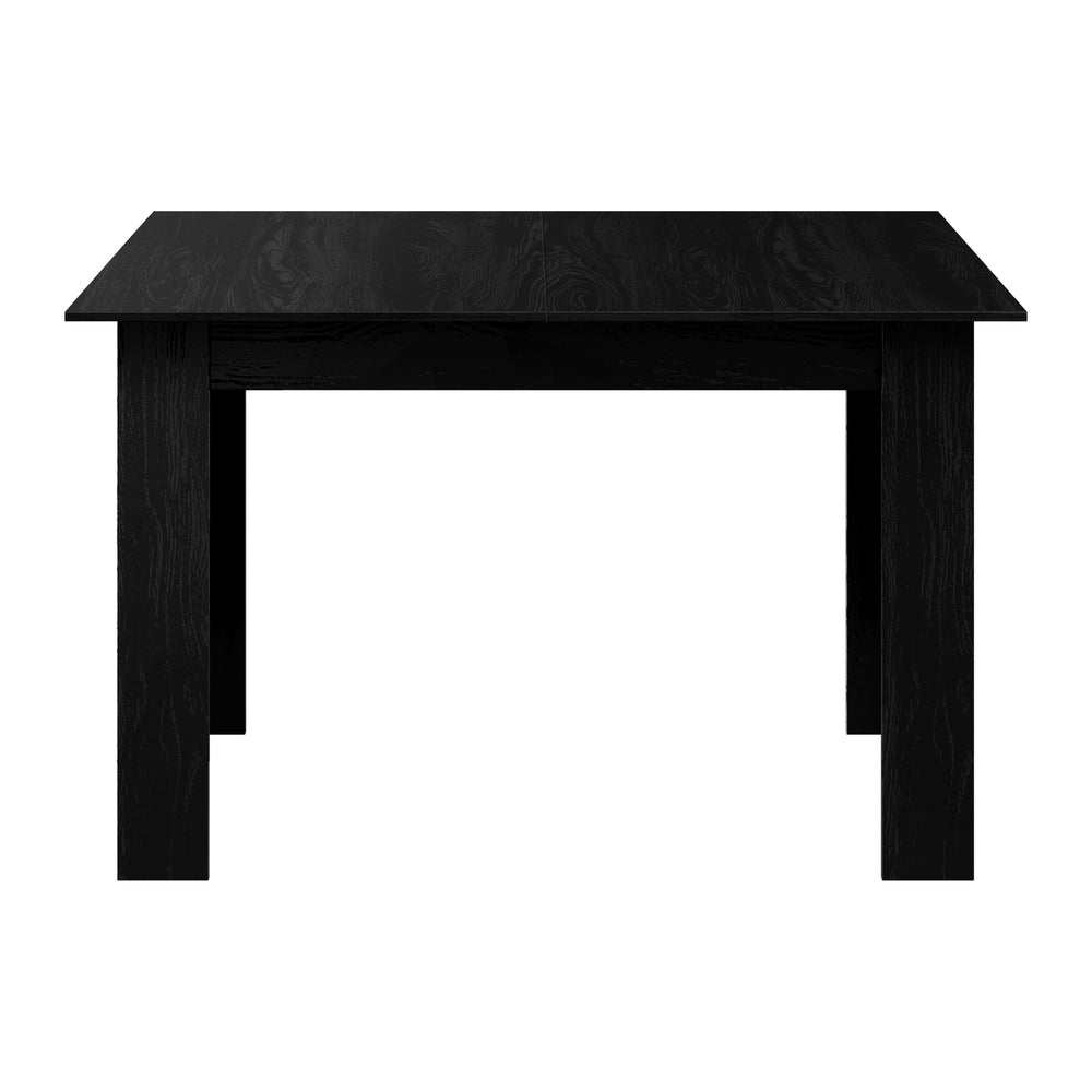 Oikiture 160cm Extendable Dining Table Cafe Table Black