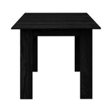 Oikiture 160cm Extendable Dining Table Cafe Table Black