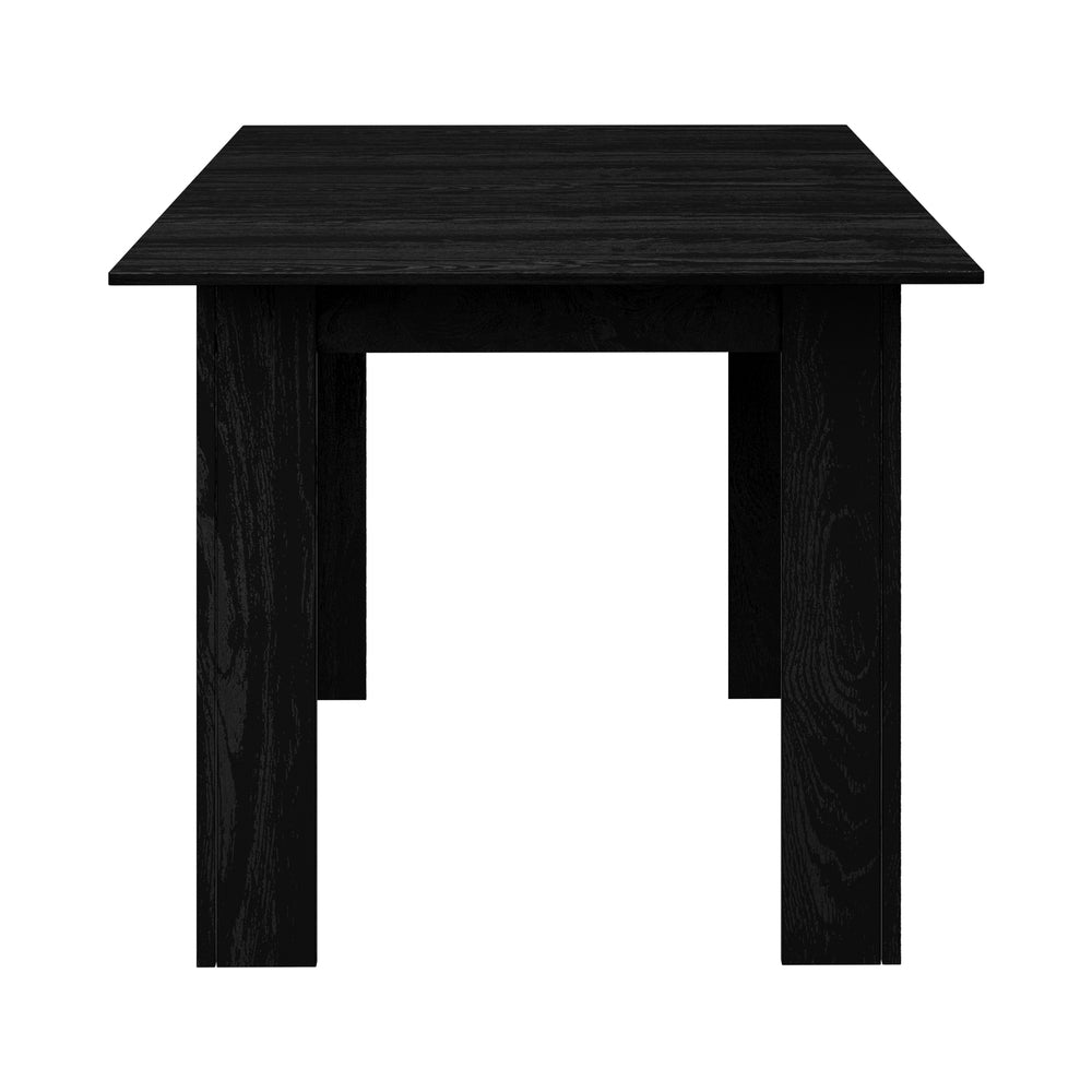 Oikiture 160cm Extendable Dining Table Cafe Table Black