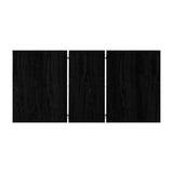 Oikiture 160cm Extendable Dining Table Cafe Table Black - Side View
