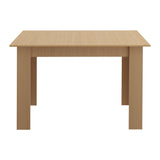 Oikiture 160cm Extendable Dining Table Cafe Table Wooden - Rear View