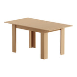 Oikiture 160cm Extendable Dining Table Cafe Table Wooden - Front View