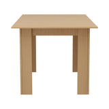 Oikiture 160cm Extendable Dining Table Cafe Table Wooden