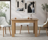 Oikiture 160cm Extendable Dining Table Cafe Table Wooden - Top-Down View