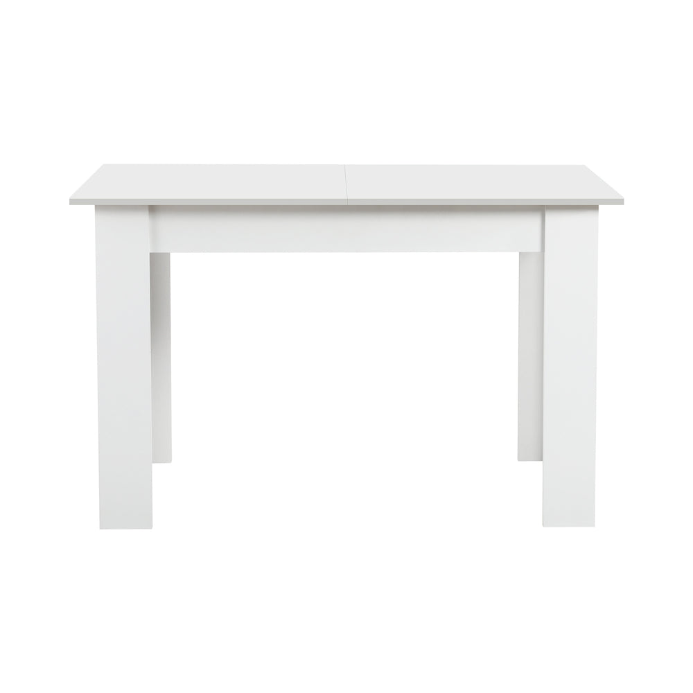 Oikiture 160cm Extendable Dining Table Cafe Table White