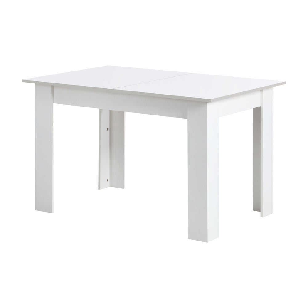Oikiture 160cm Extendable Dining Table Cafe Table White