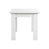 Oikiture 160cm Extendable Dining Table Cafe Table White - 45-Degree Angle