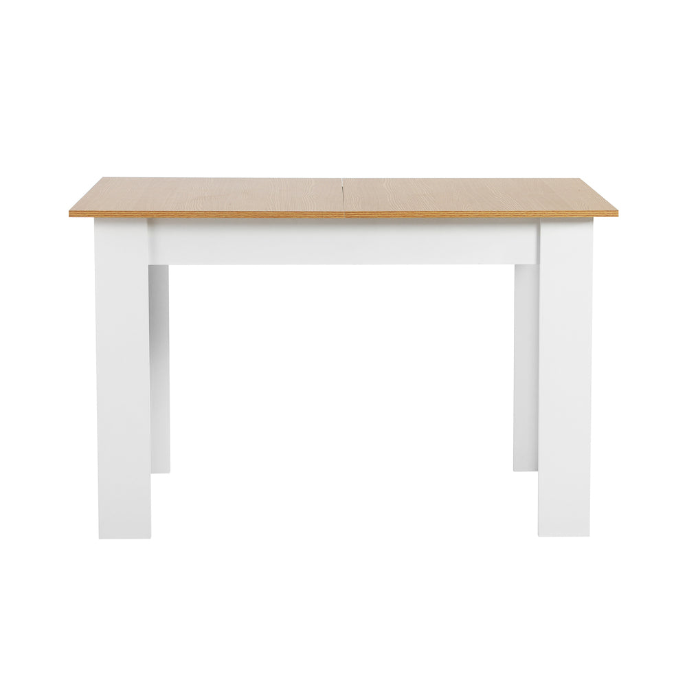Oikiture 160cm Extendable Dining Table Wooden&White