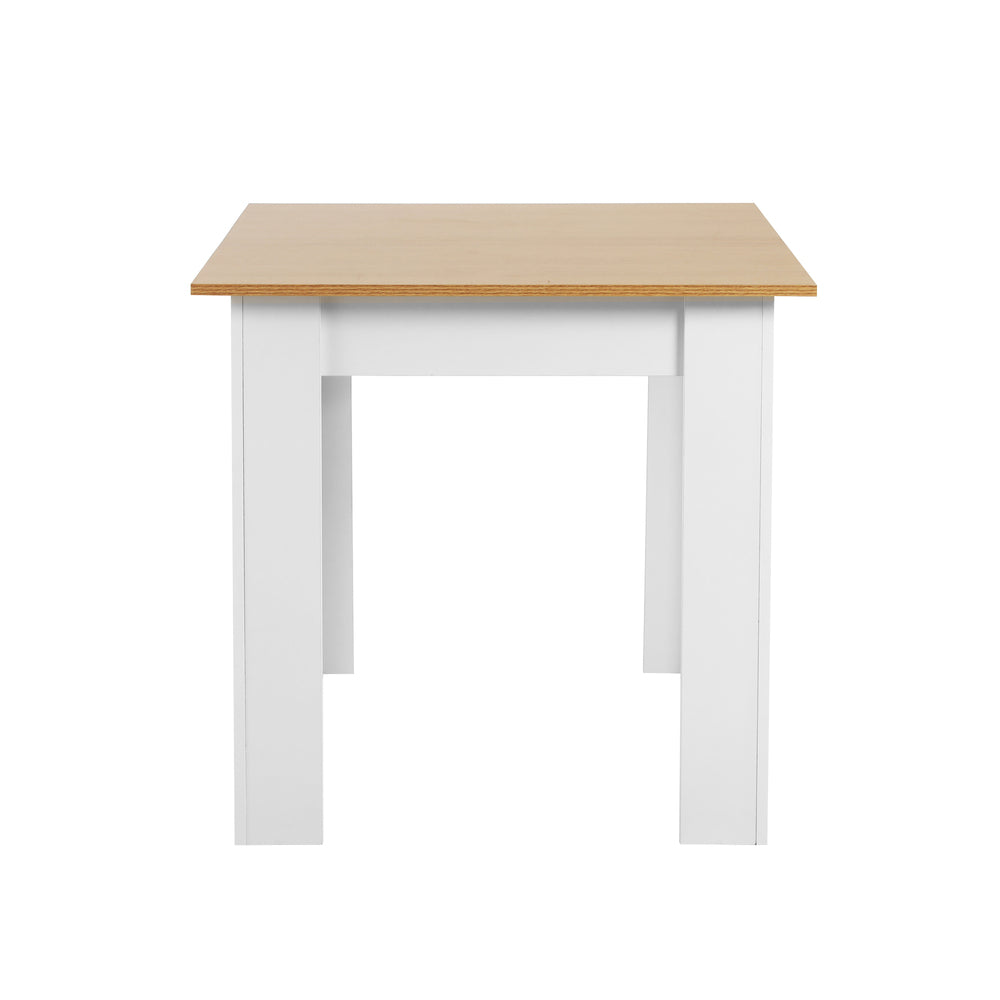 Oikiture 160cm Extendable Dining Table Wooden&White