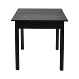 Oikiture Extendable Dining Table 1.2-1.6m Wooden Kitchen Table Black - 45-Degree Angle