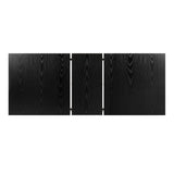Oikiture Extendable Dining Table 1.2-1.6m Wooden Kitchen Table Black