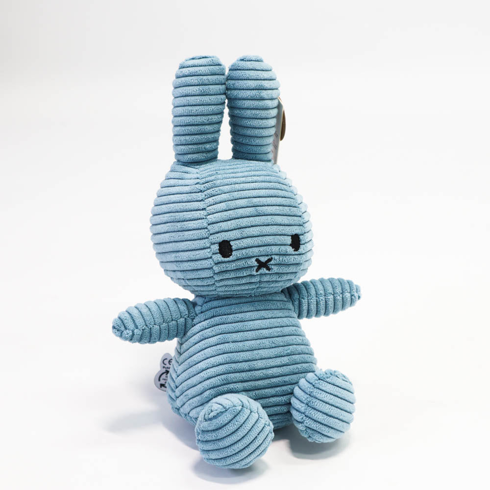 Miffy Sitting Corduroy Aviator Blue 23 Cm-1954803086702809088