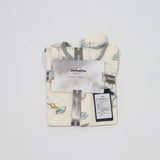 Domia Silky Bamboo Short Sleeve Baby Romper Bird Beach M - Front View
