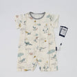 Domia Silky Bamboo Short Sleeve Baby Romper Bird Beach M-2006733365281165313
