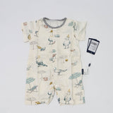 Domia Silky Bamboo Short Sleeve Baby Romper Bird Beach M