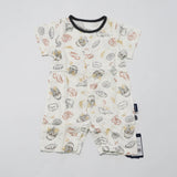 Domia Silky Bamboo Short Sleeve Baby Romperpicnic 80 48 - Front View