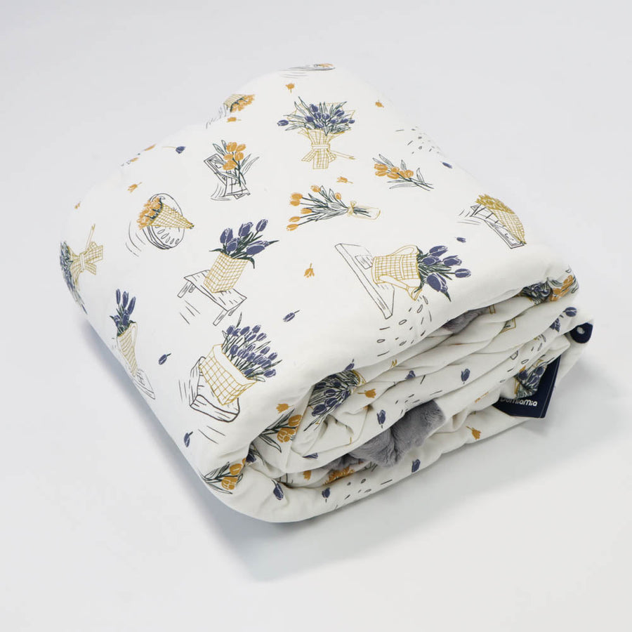 Domia Cotton Knit Winter Blanket 2.5Tog Blossom-2006733366535262209