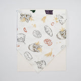 Domia Bamboo Fiber Cotton Gauze Triangle Bib food - Front View