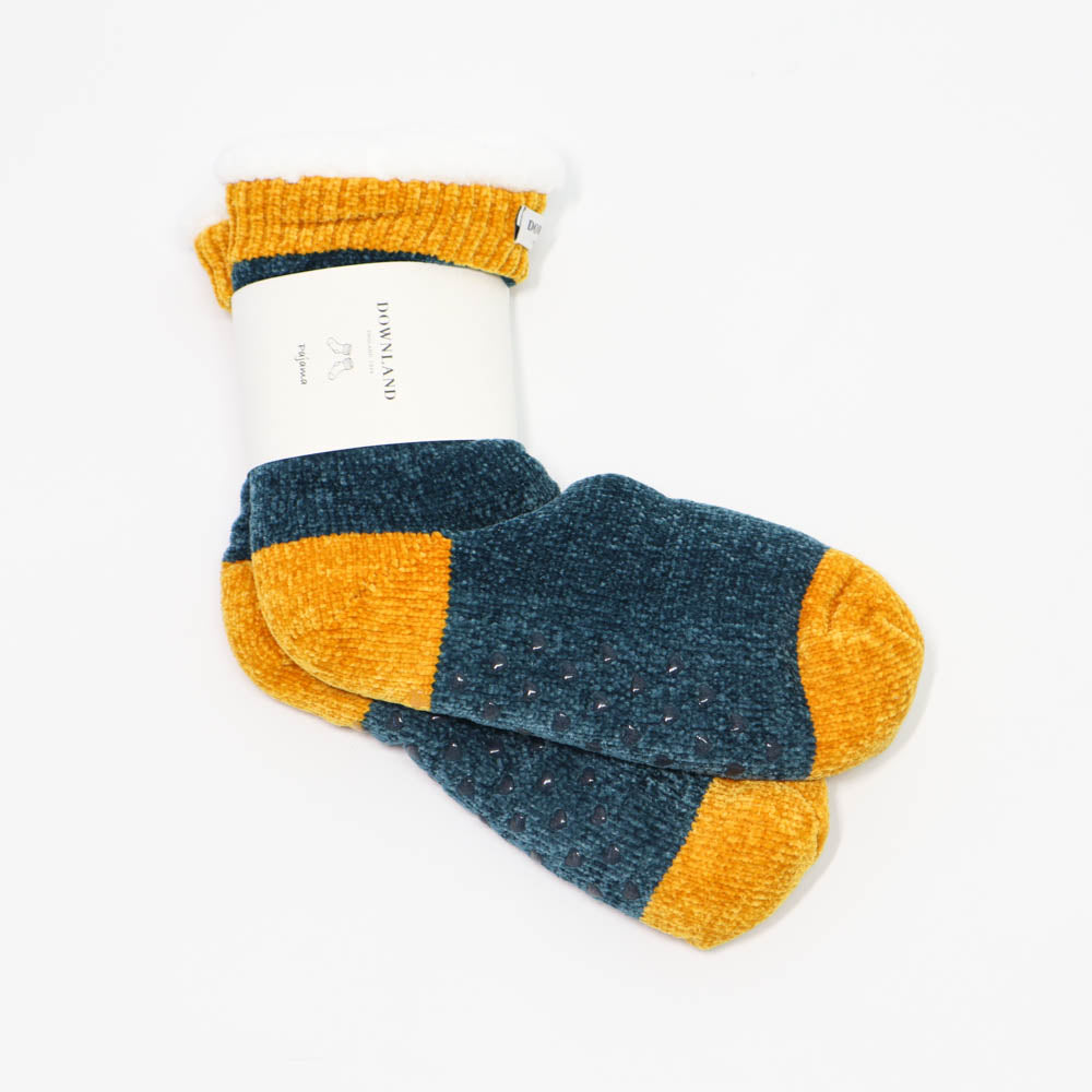 Downland Warm Socks Green Blue/Yellow-1954803081938079745