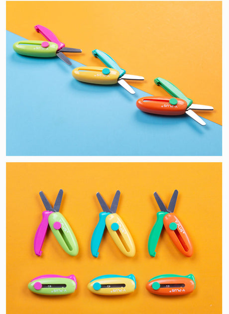 YPlus Cuckoo Spring-Action pocket Scissors-2018816603277365255