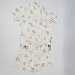 Domia Bamboo Fiber Short Sleeve Pajama Set Pinecone Space 170 L-2006733372486979584