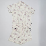 Domia Bamboo Fiber Short Sleeve Pajama Set Pinecone Space 170 L - Side View