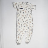 Domia Bamboo Fiber Cotton Short Sleeve Split Leg Sleeping Bag  1.0Tog  Spacecraft XL - Front View