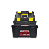 3-piece Tool Box Set With Organiser Trays - Side View
