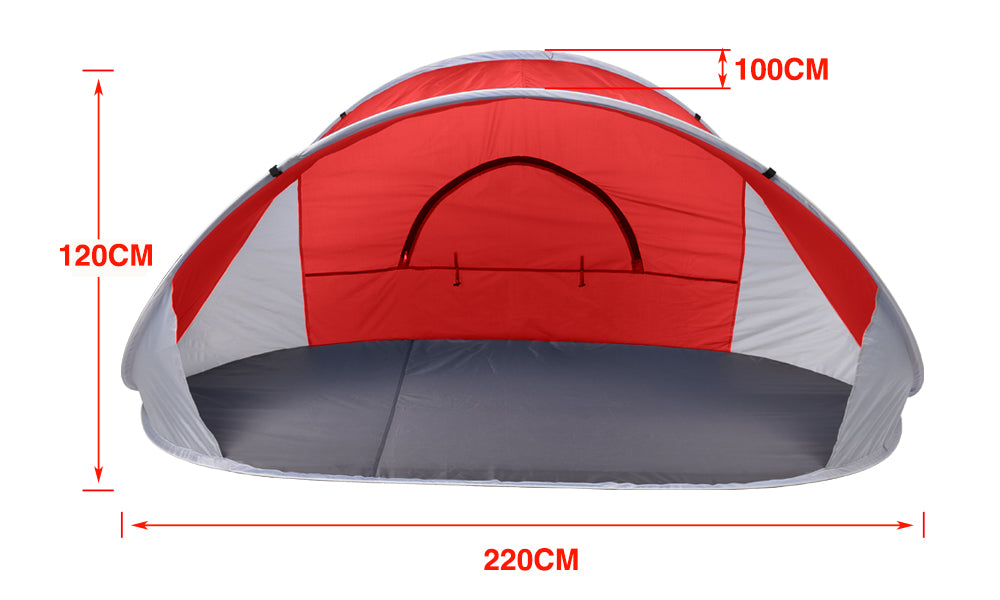 Pop Up Red Camping Tent Beach Portable Hiking Sun Shade Shelter