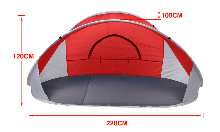 Pop Up Red Camping Tent Beach Portable Hiking Sun Shade Shelter