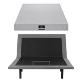 Artiss Double Bed Frame and Giselle Bedding Double Memory Foam Mattress Set, Electric Bed Base with Zero Gravity & 7 Zone Cooling Comfort for Back Pain Relief, Black & Grey,15cm Thickness - Top-Down View