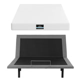 Artiss Queen size bed frame & Giselle Bedding Mattress Queen Combo, adjustable bed Base for Snoring Relief, Independent Head Foot Incline, Wireless Remote, Black,20cm Thickness - Top-Down View