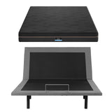 Artiss Double size bed frame with Giselle Bedding Double Mattress, adjustable bed Base Combo for Snoring Relief, Independent Head Foot Incline, Wireless Remote, Black,18cm Thickness - Top-Down View