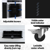 Devanti 60L Evaporative Air Cooler Conditioner - Rear View