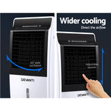 Devanti Evaporative Air Cooler Fan Conditioner 8L - 45-Degree Angle