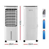Devanti 12L Evaporative Air Cooler Conditioner - Front View