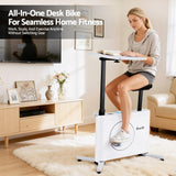 Everfit Exercise Bike Magnetic Desk Bike with Tabletop Fitness Home Workout Gym - Top-Down View