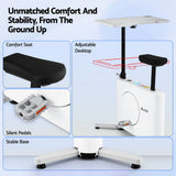 Everfit Exercise Bike Magnetic Desk Bike with Tabletop Fitness Home Workout Gym - Low Angle