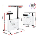 Everfit Exercise Bike Magnetic Desk Bike with Tabletop Fitness Home Workout Gym - Front View