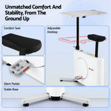 Everfit Exercise Bike Magnetic Desk Bike with Tabletop Fitness Home Workout Gym - Low Angle